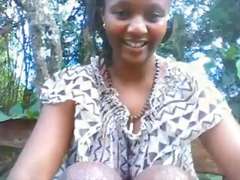 Big tit and upskirt park show