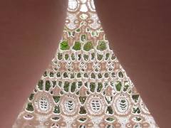 Lace white skirt - front garden, pantieless