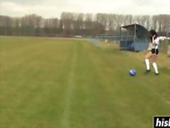 Sexy soccer babe likes to masturbate